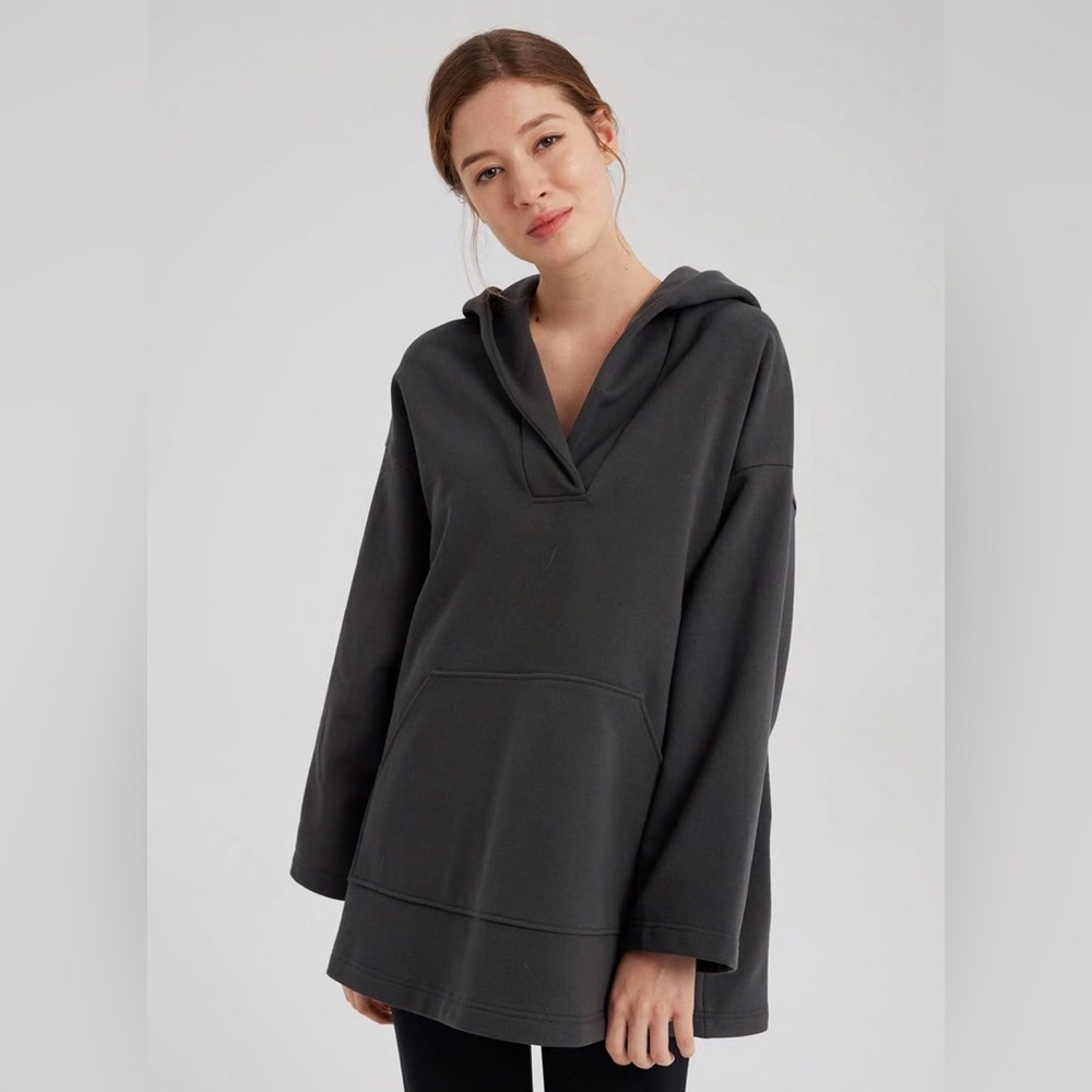 Nap Loungewear Baggy Tunic Hoodie Small charcoal oversized sweatshirt minimalist